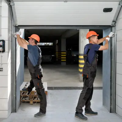 A professional garage door installer near Denver, Colorado.