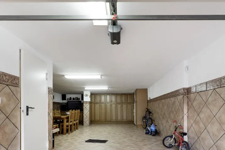 A snapped garage door cable.