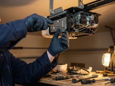 A professional garage door installer near Denver, Colorado.